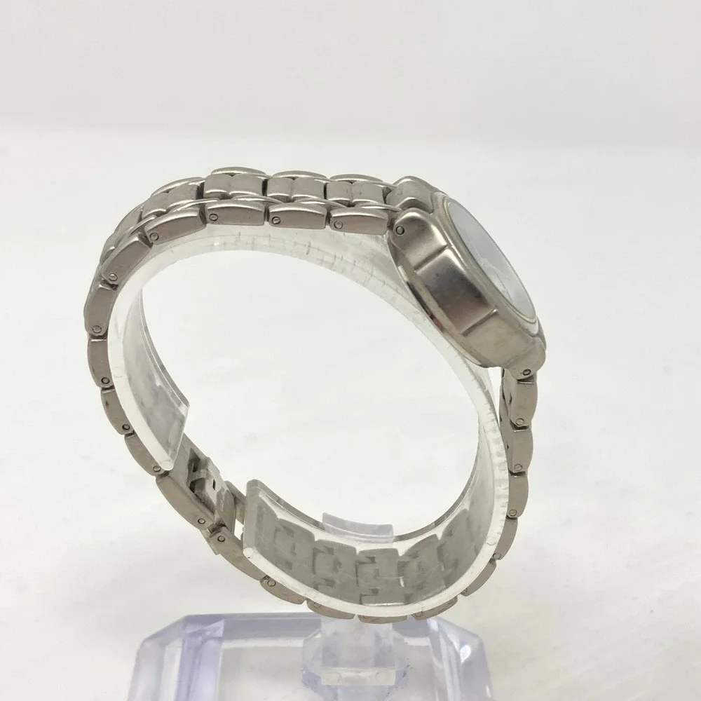Lorus Watch Women 24mm Silver Tone Date Blue Dial Matte WR New Battery 6.5